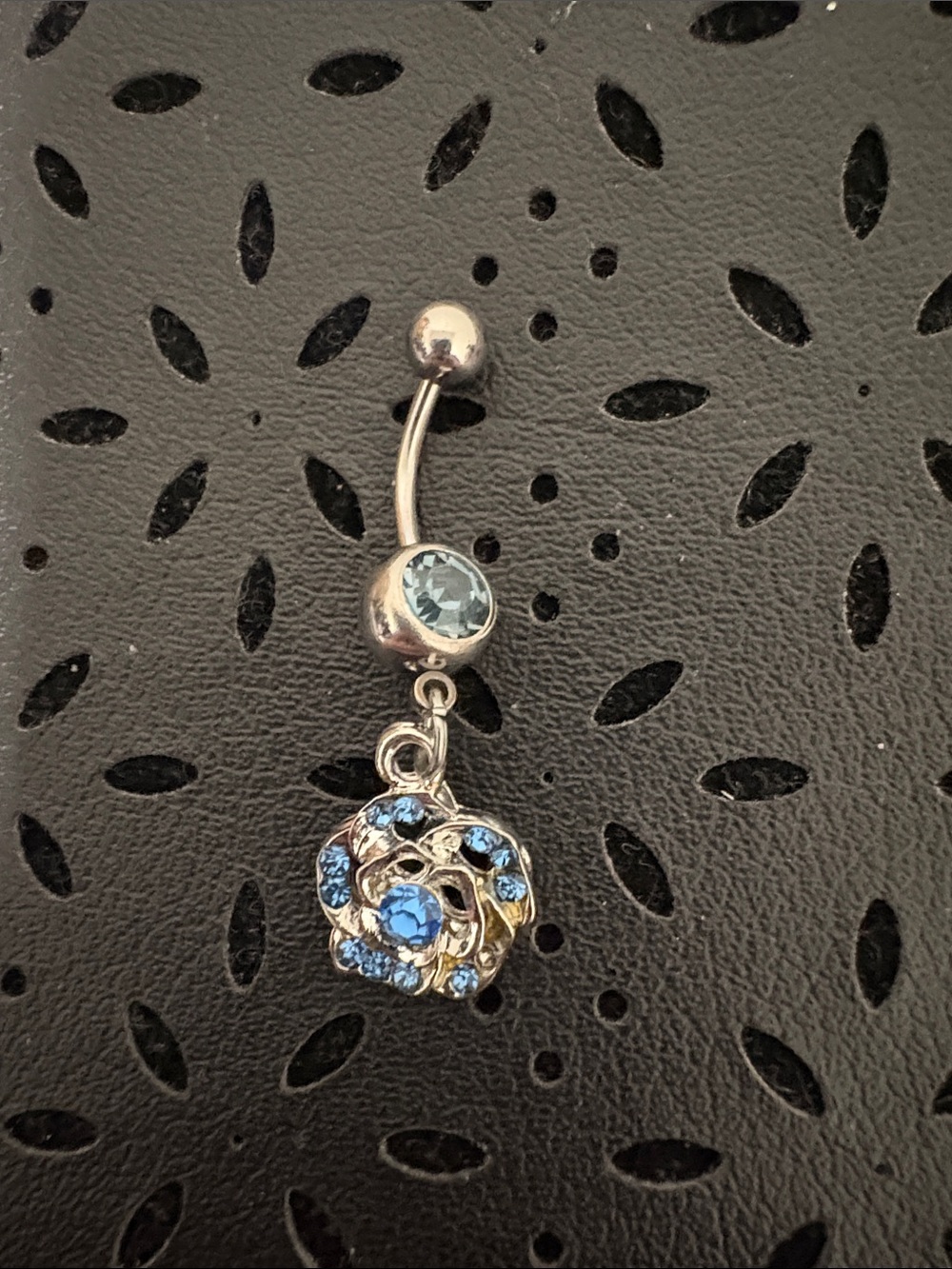 Blue Gem Drop Navel Ring - Women Jewelry